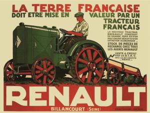 Plaque métallique Renault "terre française"
